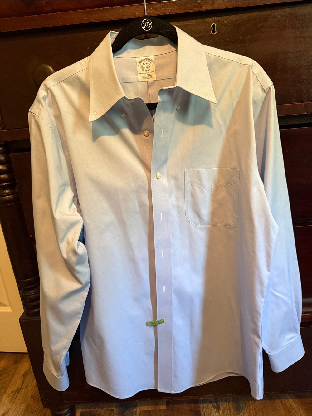 Brooks Brothers Light Blue Men's Dress Shirt with Point Collar